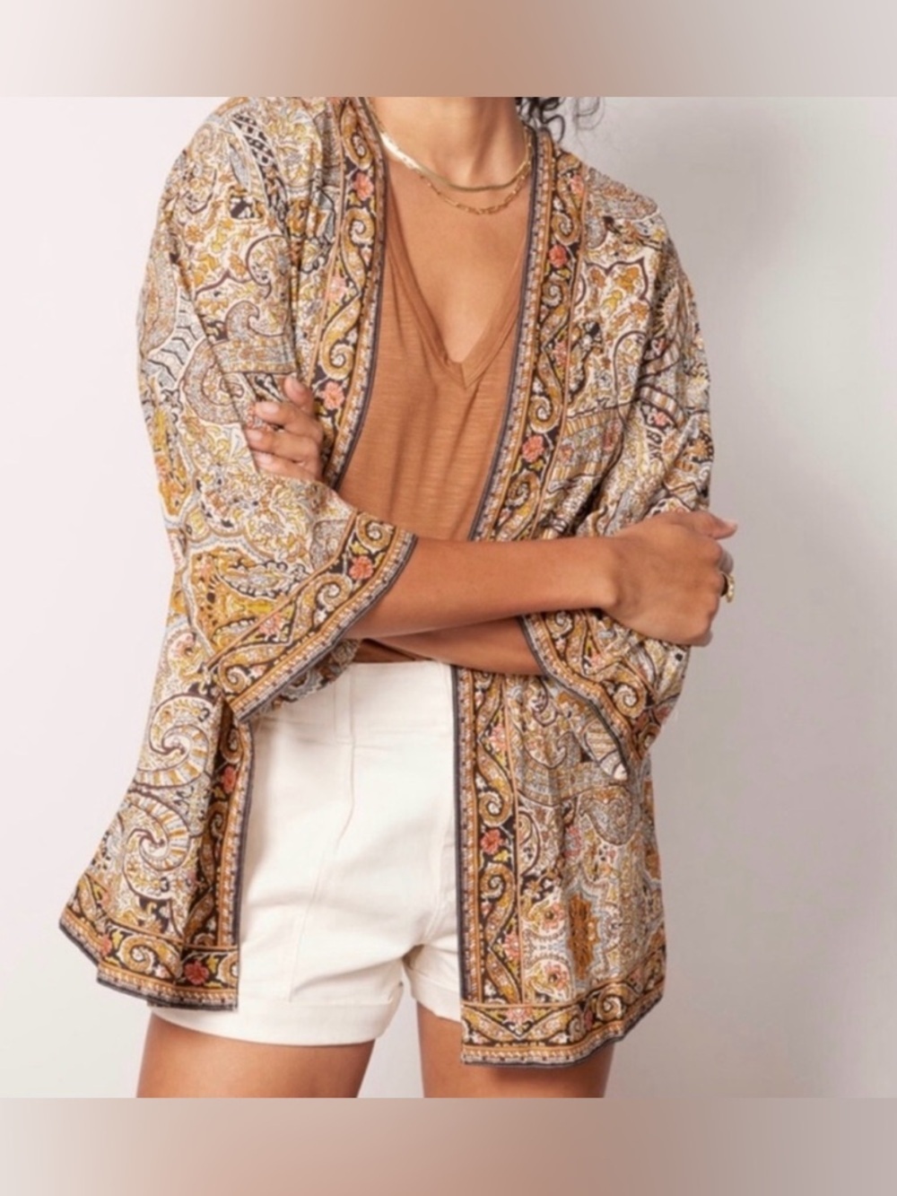 NWOT CLEOBELLA Kaleidescope Organic Cotton Wrap Open Top // XS/S